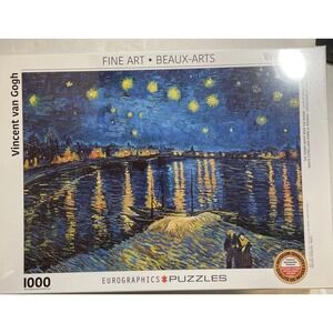 Eurograohics 1000‎ Piece Puzzle Vincent Van Gogh The Starry Night Over The Rhone